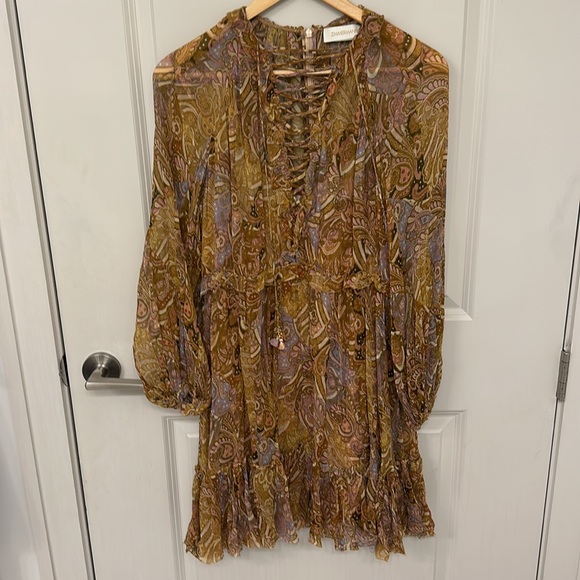 Zimmermann Paisley Print Mini Dress - Picture 2 of 4
